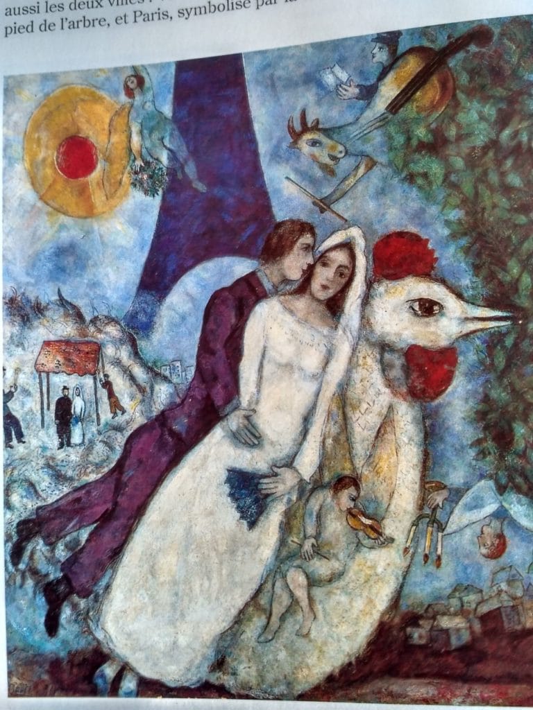 Marriés de la tour eiffel chagall